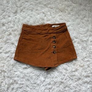 PacSun High Waist Brown Corduroy Shorts